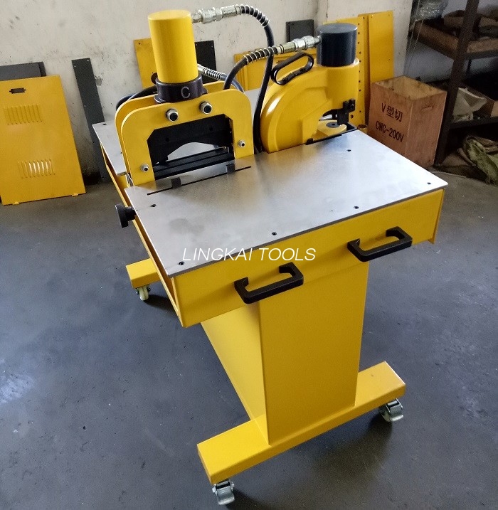 220V 50HZ హైడ్రాలిక్ క్రిమ్పింగ్ టూల్ బస్ బార్ ప్రాసెసర్ పంచింగ్ బెండింగ్ కటింగ్ కోసం